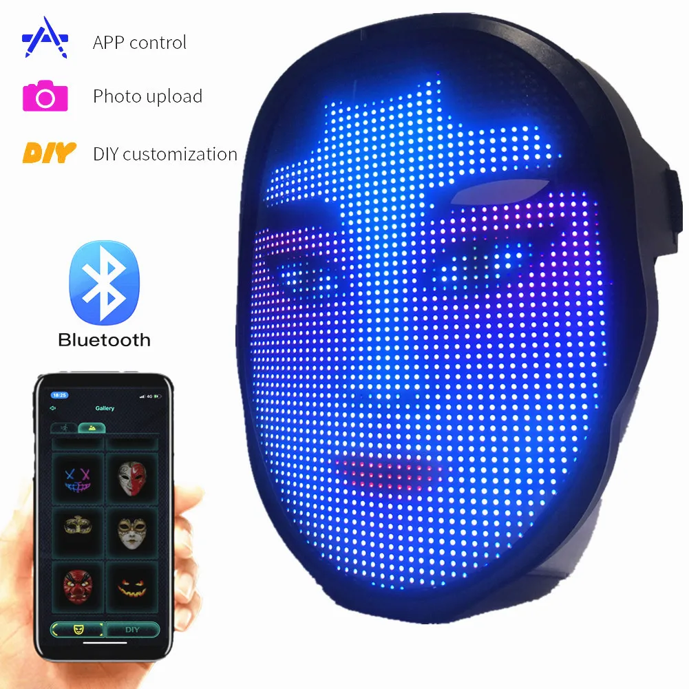 Полноцветная светодиодная маска для фото-и видеосъемки 2000 мАч | Дом и сад