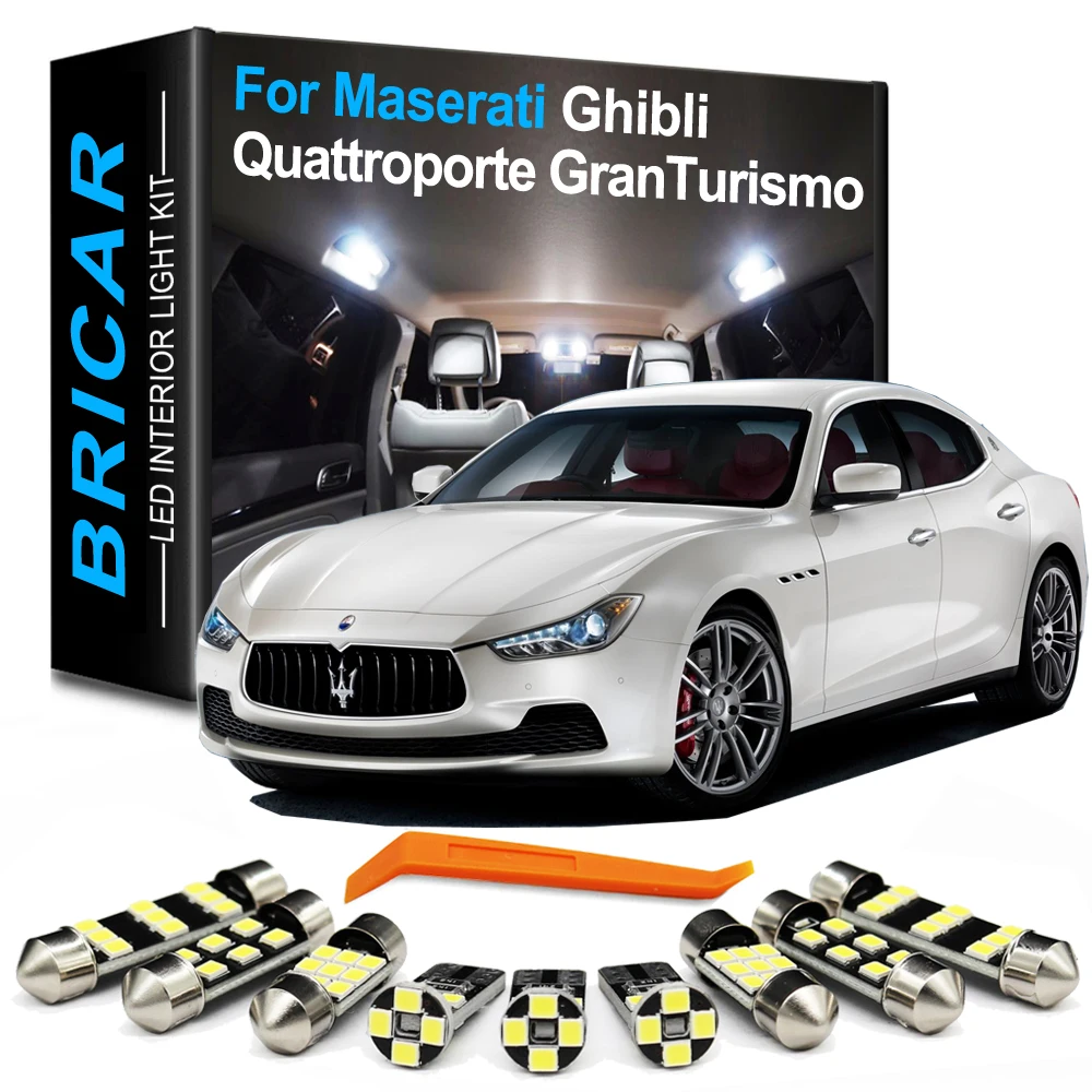 

Bricar Interior LED Light Kit For Maserati Quattroporte AM337 M139 M156 Ghibli M157 GranTurismo M145 3200 4200 GT 3200GT 4200GT