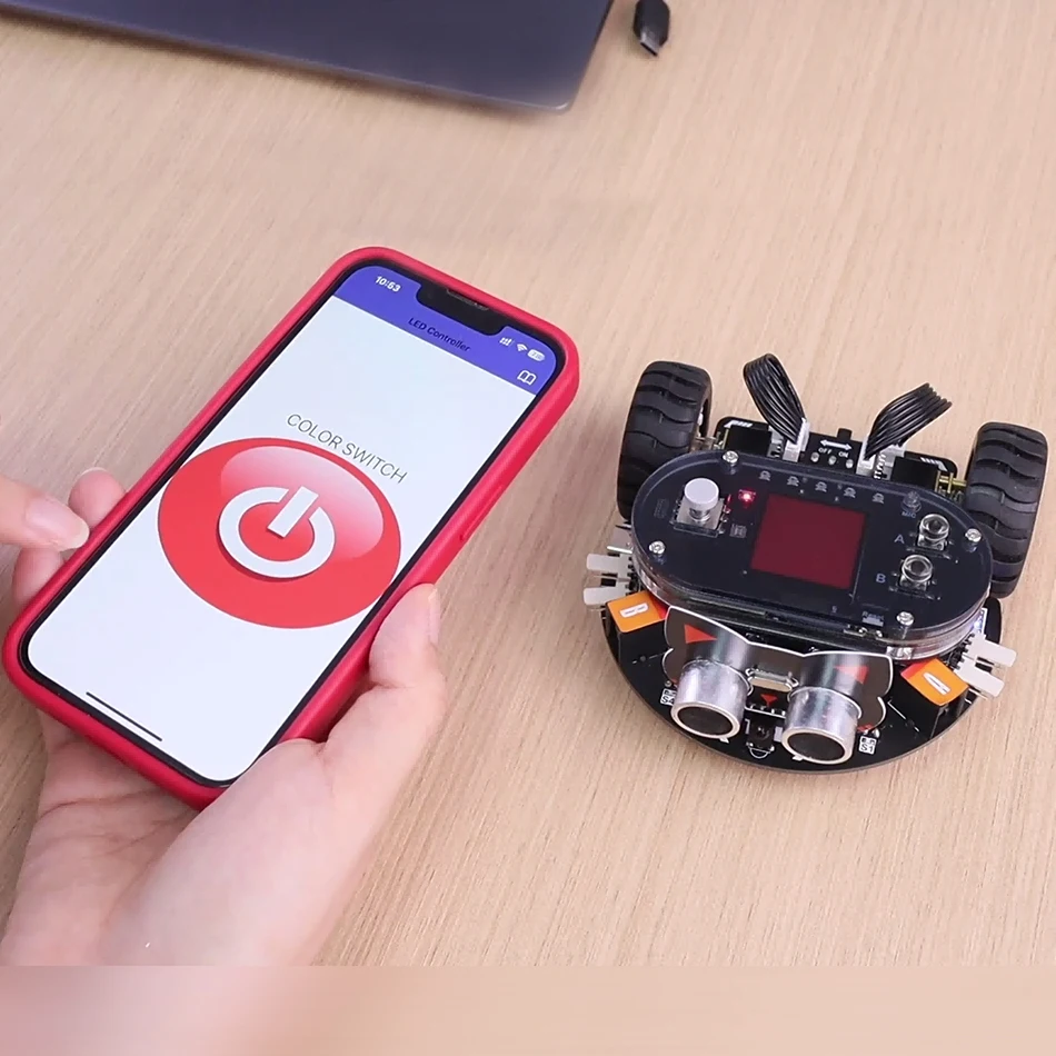 Фото Набор для программирования роботов WEEEMAKE AI STEM Weeecore Bot: образовательный комплект на базе ESP32 для Python и C, отличная цена, инновационное обучение №1