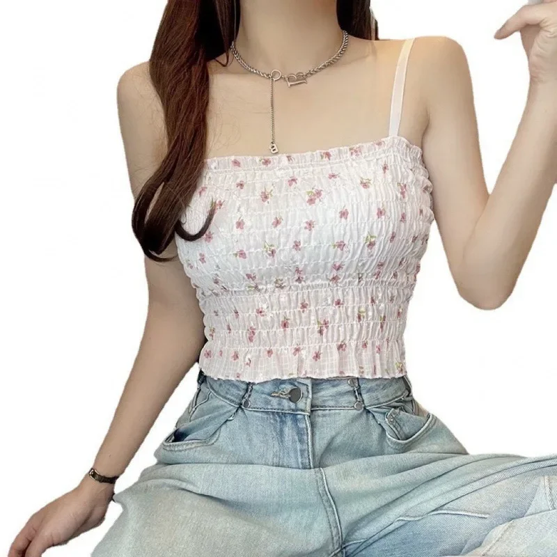 Женский летний универсальный укороченный топ во французском стиле с нагрудником