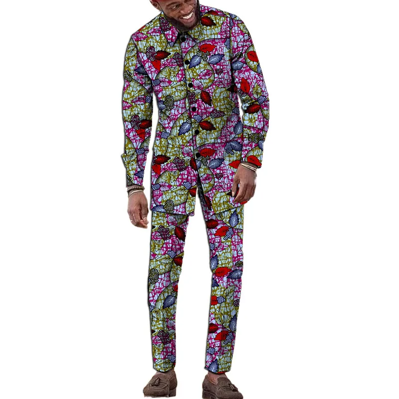 Африканский костюм для выпускного вечера рубашки и брюки индивидуальный пошив