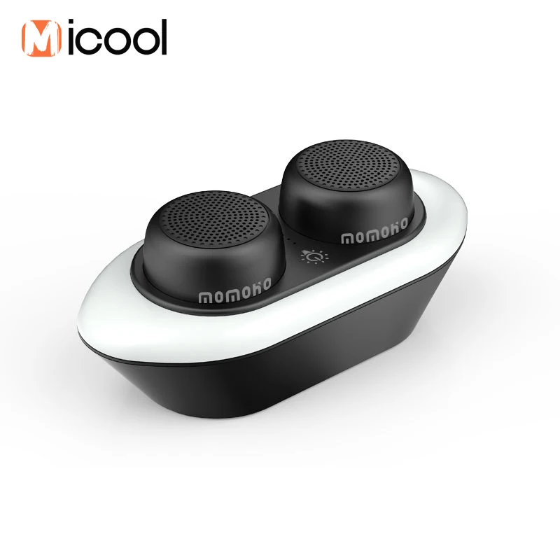 TWS Bluetooth Speakers with Charging Case Night Light Wireless Home Outdoor Boombox Powerful with Mic Support Handsfree Call