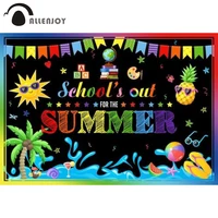 allenjoy summer holiday party background colourful fruits kids schools out tropical beach swimming pool photozone backdrop