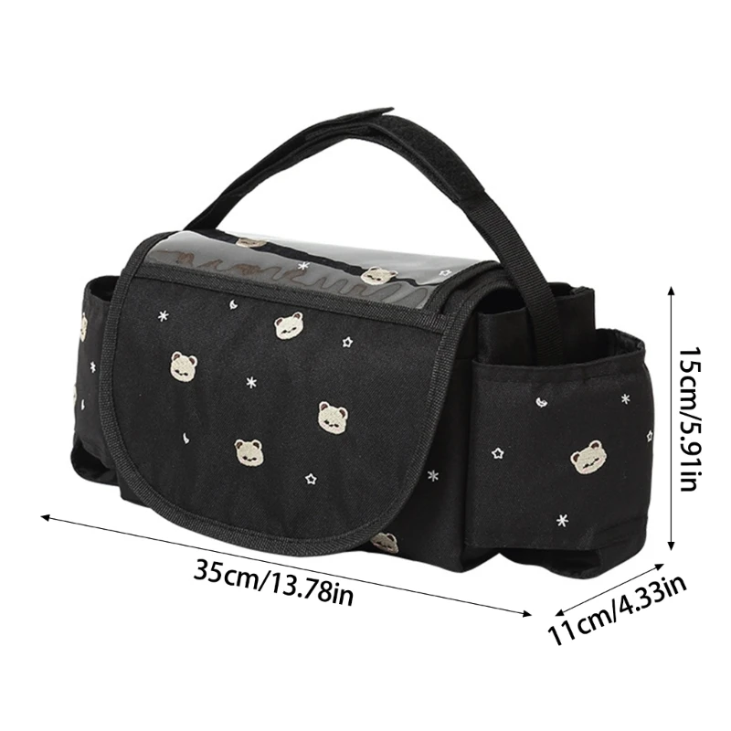 Сумка-органайзер для детской коляски большой емкости дорожный футляр с вышивкой