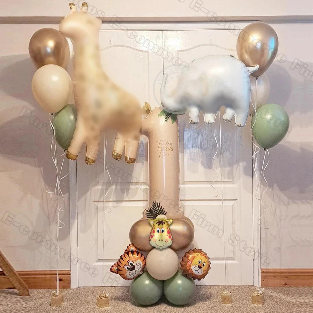 

Набор воздушных шаров в виде цифр животных, 27 шт./набор