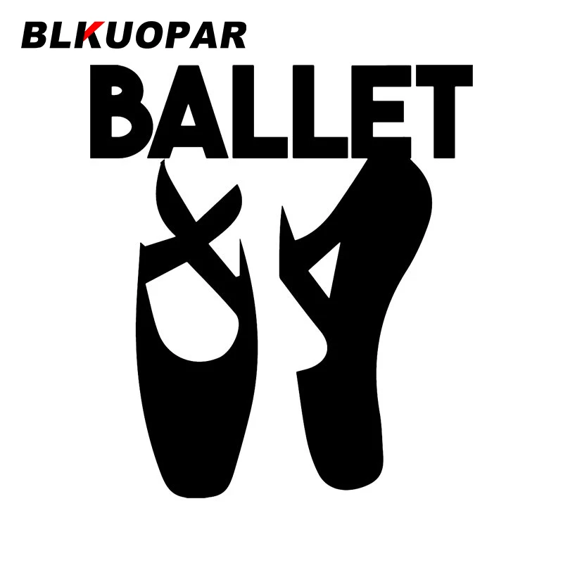 

BLKUOPAR Ballet Shoes Car Sticker Scratch-proof Die Cut Creative Original Sunscreen Decals Waterproof Vinyl ATV Car Styling
