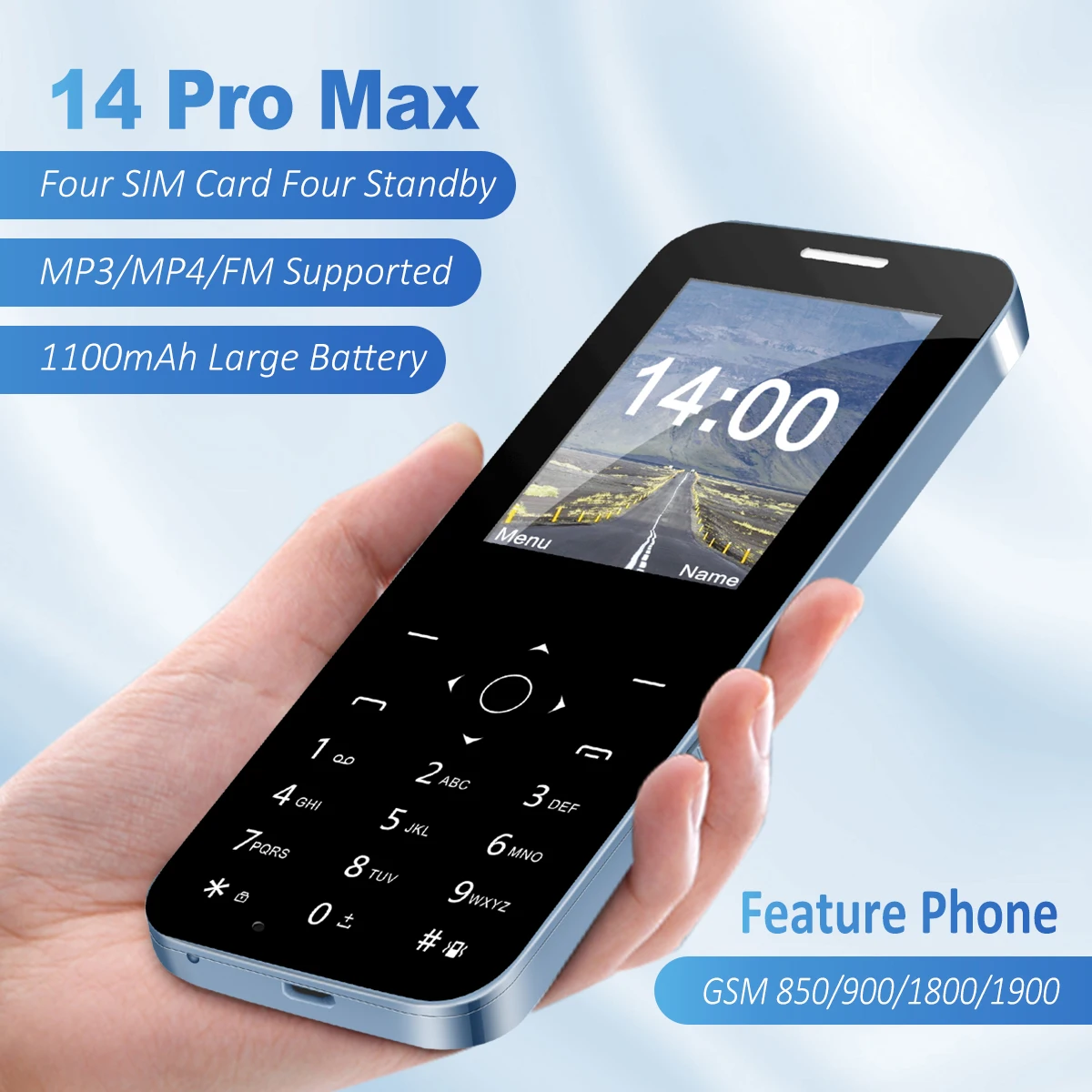 MKTEL 14 PRO MAX Feature Phone Four Sim Card Standby 2.4 Screen 1100mAh Battery MP3 MP4 FM Radio Senior Phone MKTEL 14 PRO MAX Feature Phone Four Sim Card Standby 2.4 Screen 1100mAh Battery MP3 MP4 FM Radio Senior Phone