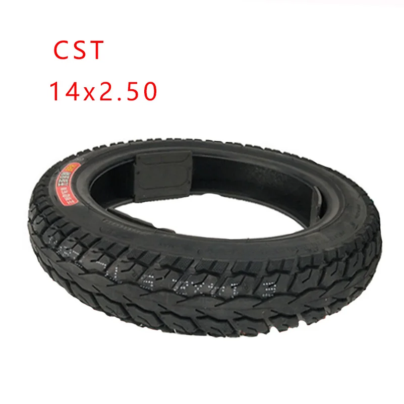 

14 Inch CST 14x2.50 Vacuum Tire 2.50-10 Tubeless Tire Fits for Electric Bicycle Electric Vehicle Wheel 14*2.50 Tyre Accessories