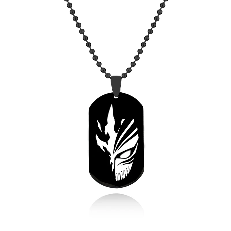 

Anime BLEACH Laser Marking Stainless Steel Necklace Trendy Fashion Statement New Design Punk Cosplay Jewelry Christmas Gift