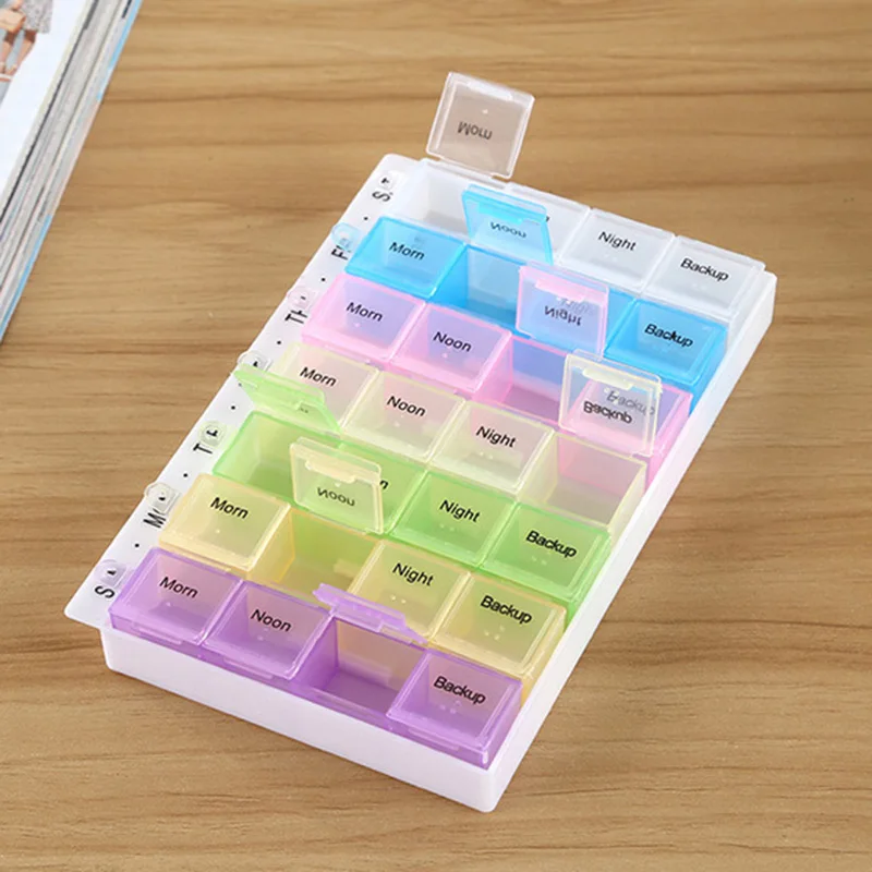 

28 Grid Seven Days ONE Week and Receive Case with Mini Kit Portable Small Seal Medicine Container Multifunctional Durable Katze