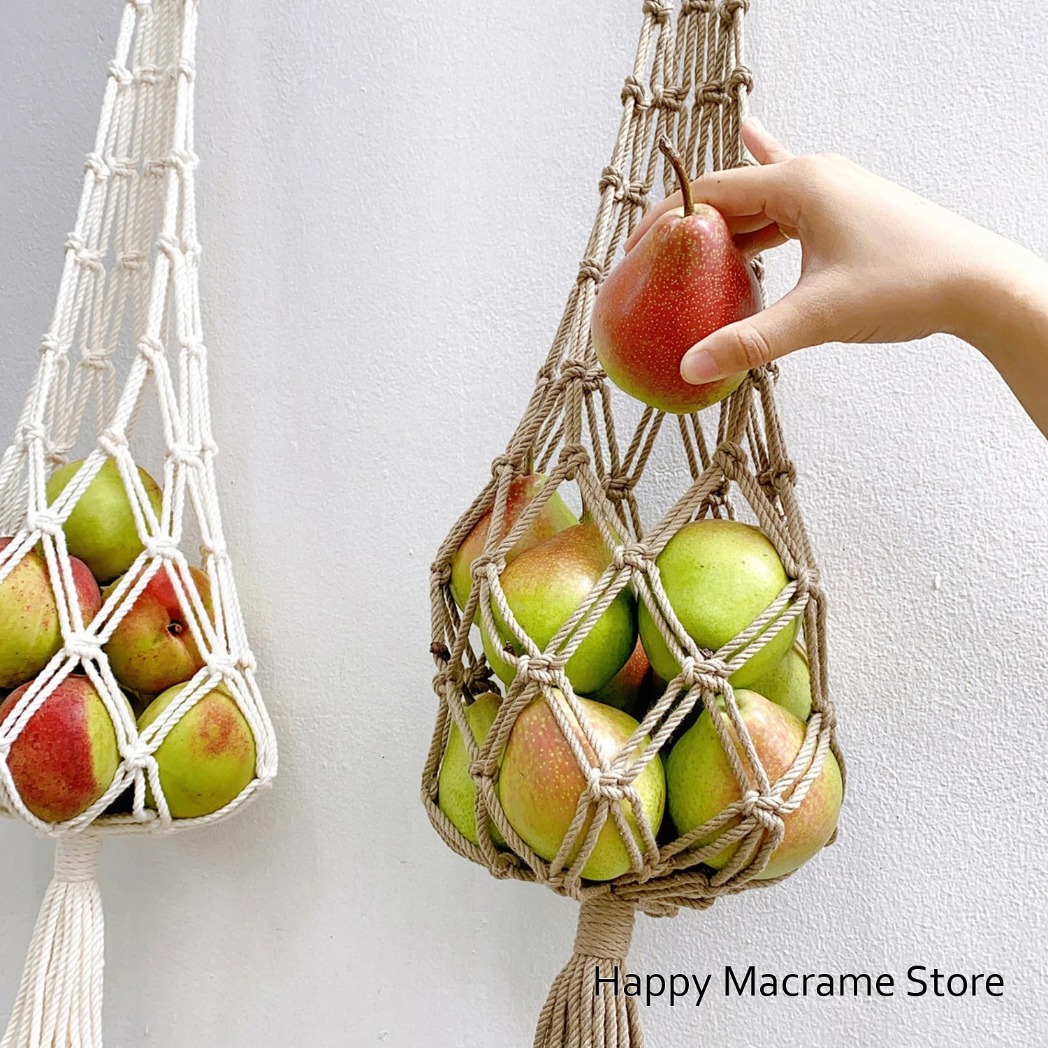 Подвесная корзина для фруктов макраме хранения овощей подвесная картофеля лука