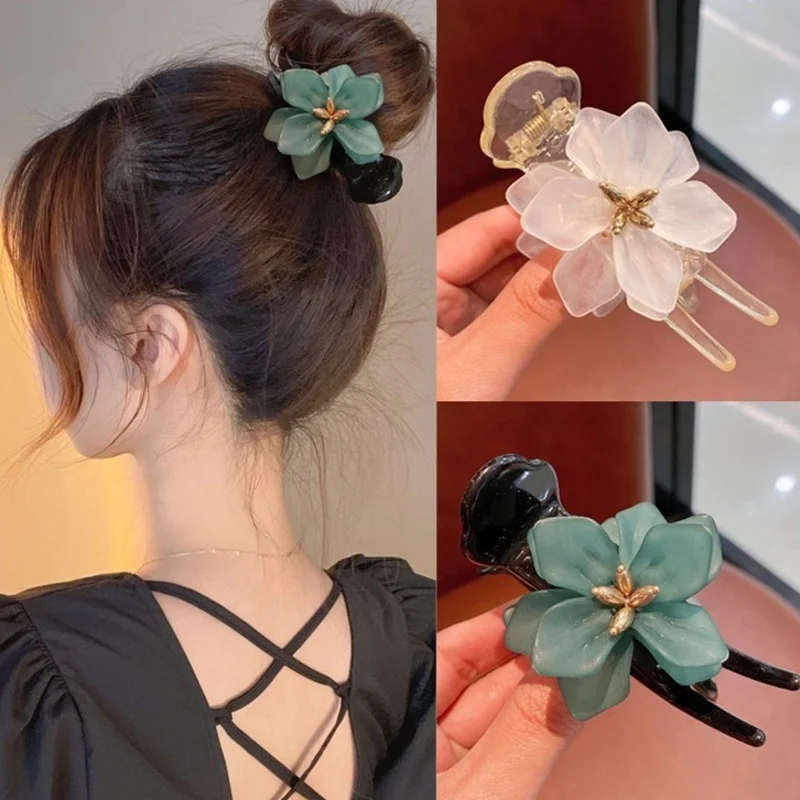 

Elegant Banana Hair Clip Headdress Fashoin Temperamentl Crystal Hair Clip Hair Claw For Women Hair Accessories Ponytail Hairgrip