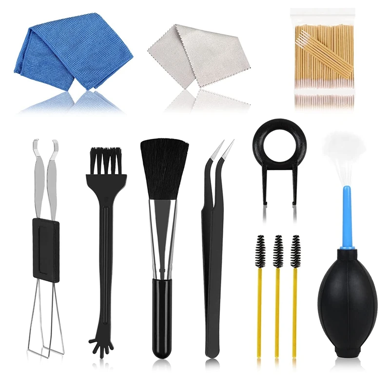 

12 In 1 Keyboard Cleaning Kit Pc Phone Cleaning Kit Keyboard Cleaner, Keycap Puller Earbud Cleaning Brush Set