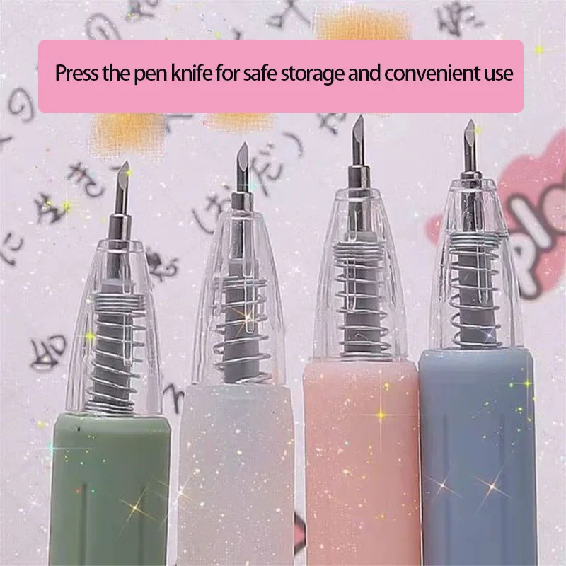 

Высококачественный Нож для резьбы, нож для резки цветной бумаги Morandi и экспресс-доставка. Нажмите на точилку для карандашей.