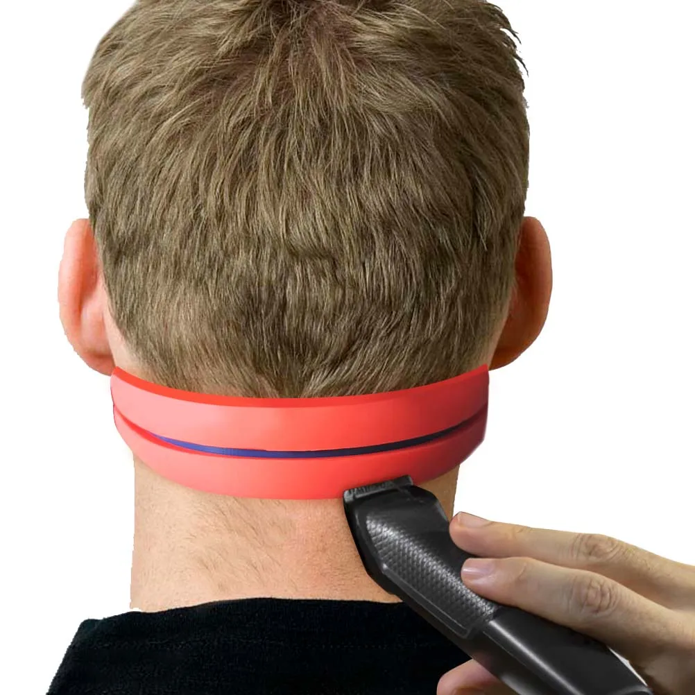

Neckline Shaving Template Non Slip Hair Trimming Guide Barber Style Hands Free Cut Trim and Shave Use for Straight Lines