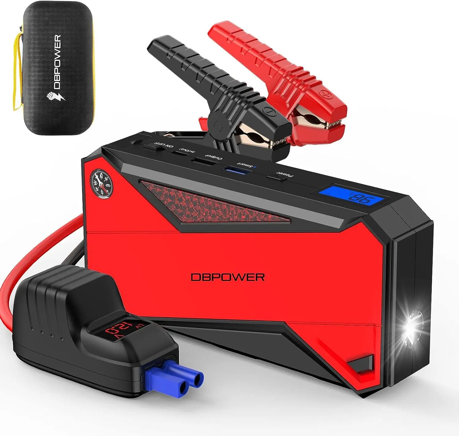

Peak 1600A 18000mAh Portable Car Jump Starter(up to 7.2 Gas, 5.5L Diesel Engines) Battery Booster with Smart Charging Port, LCD
