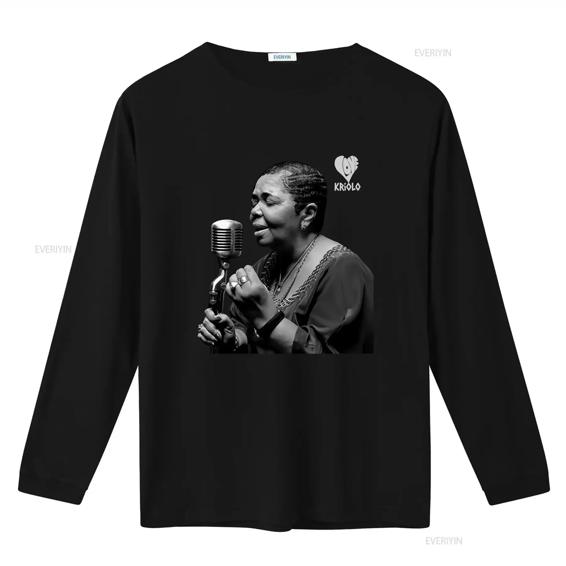 Фото Футболка Cesaria Evora Morna Queen Simple T-Shirt Africa Kriolo Vintage Cabo Verde из ультрахлопка, с длинными или короткими рукавами, винтажная. №3
