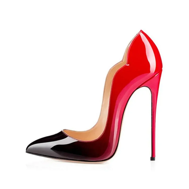 Arden Furtado/летние туфли-лодочки из лакированной кожи на тонком каблуке с острым