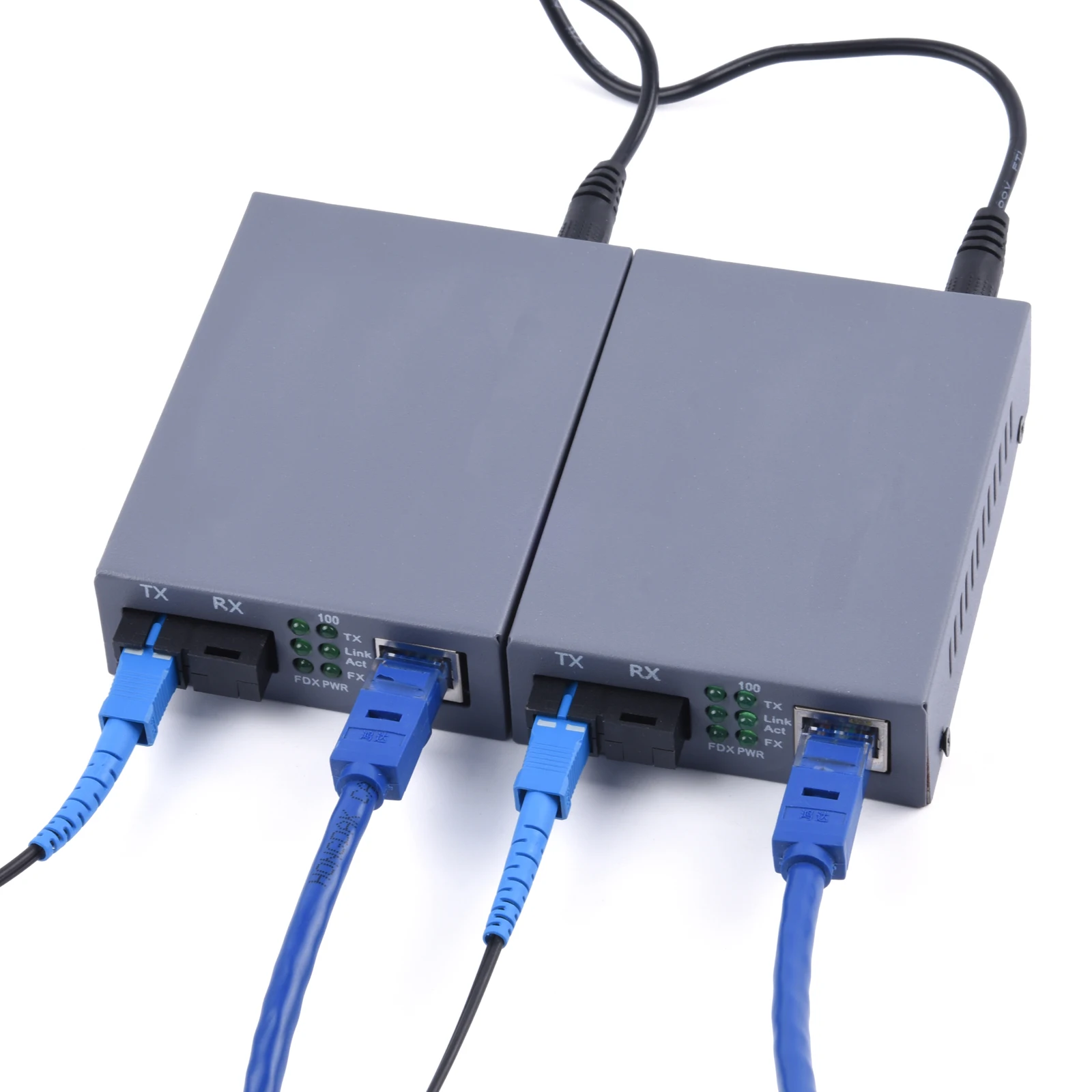 HTB-3100 Fiber Optical Media Converter to RJ45 10/100Mbps Single Mode 20Km UPC/APC SC-Port External Power Supply