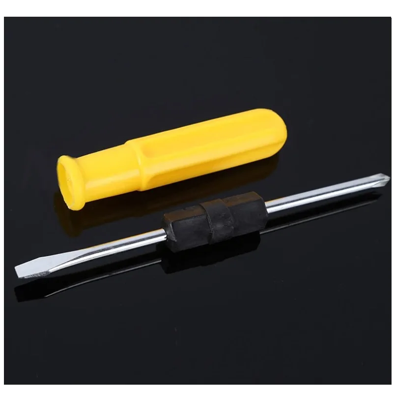 

2/3/4inch Dual Purpose Slotted Cross Screwdriver Alloy Plastic Antislip Handle Double Head Small Starter Remover Repair Tool