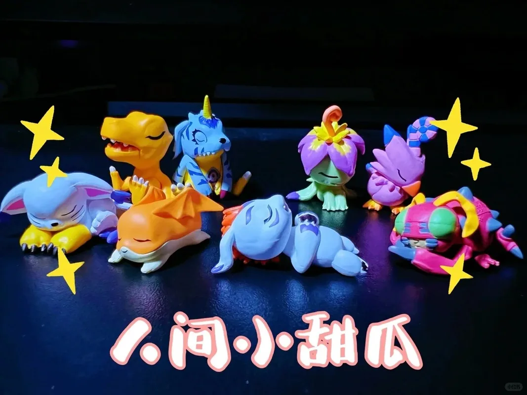 Фото Оригинальная японская аниме-фигурка Gashapon Kawaii, кукла Digimon Sleep, цифровой монстр, милая фигурка Gachapon, капсульные игрушки, подарок №5