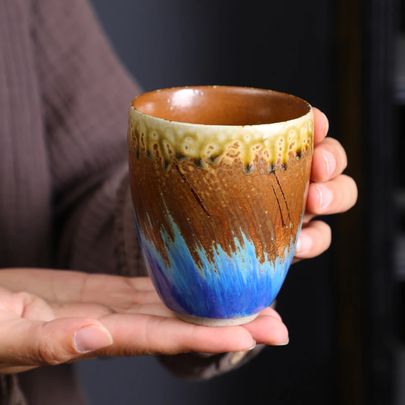 

Creative Tea Cup Small Japanese Teacup Ceramics Pottery Ceramic Single Cup Coffee Teaware Kitchen Dining Bar Home Garden