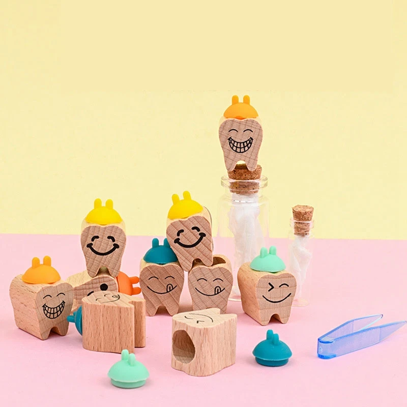 FBIL-деревянная коробка для детских зубов органайзер молочных коллекция хранения