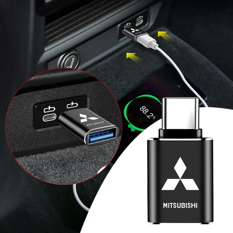 Мини-адаптер Type-C к USB 3.0 конвертер телефонный OTG-кабель для Mitsubishi Asx Outlander Xl 3 Lancer Pajero