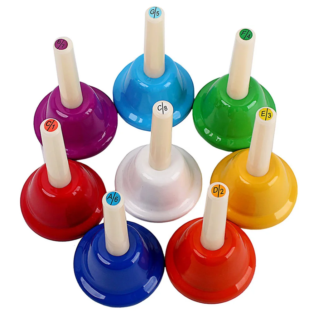 

Музыкальные игрушечные колокольчики высокой прочности 8-Note, Колокольчик для раннего развития