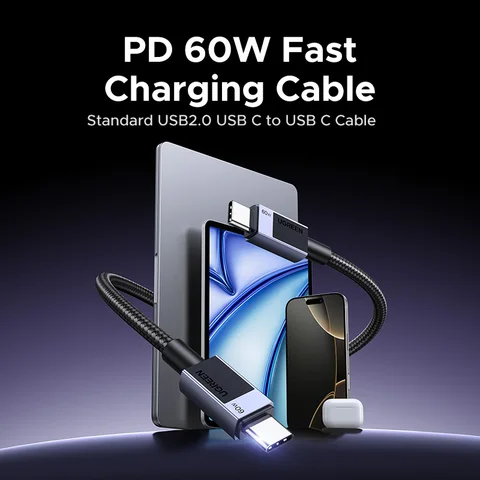 UGREEN PD60W USB C-кабель 3A Кабель для быстрой зарядки для Macbook Samsung S20 Xiaomi Huawei USB C Кабель для передачи данных