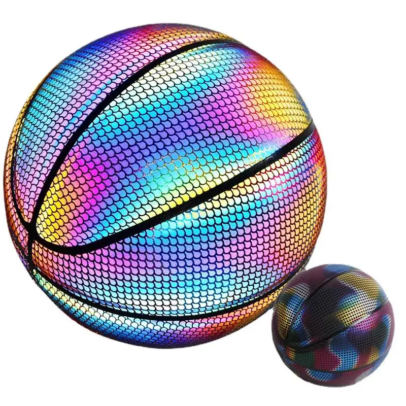 

Hologram Basketball Size 7 Reflective Basketballs Light Up In Photos Or Videos Glow In The Dark Excellent Elasticity