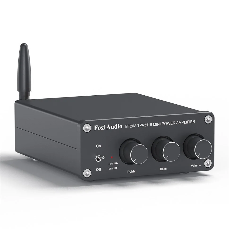

Audio BT20A Bluetooth TPA3116D2 Sound Power Amplifier 100W Mini HiFi Stereo Class D Amp Bass Treble For Home Theater