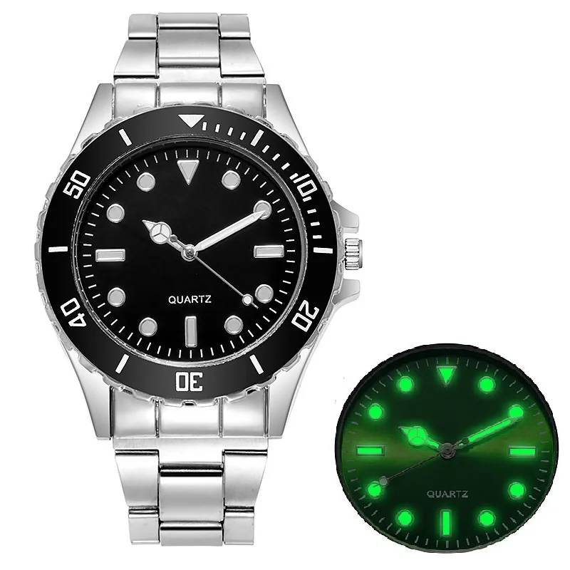 

Luminous Watches for Men Luxury Business Stainless Steel Band Analog Quartz Casual Male Clock Relogio Masculino Reloj