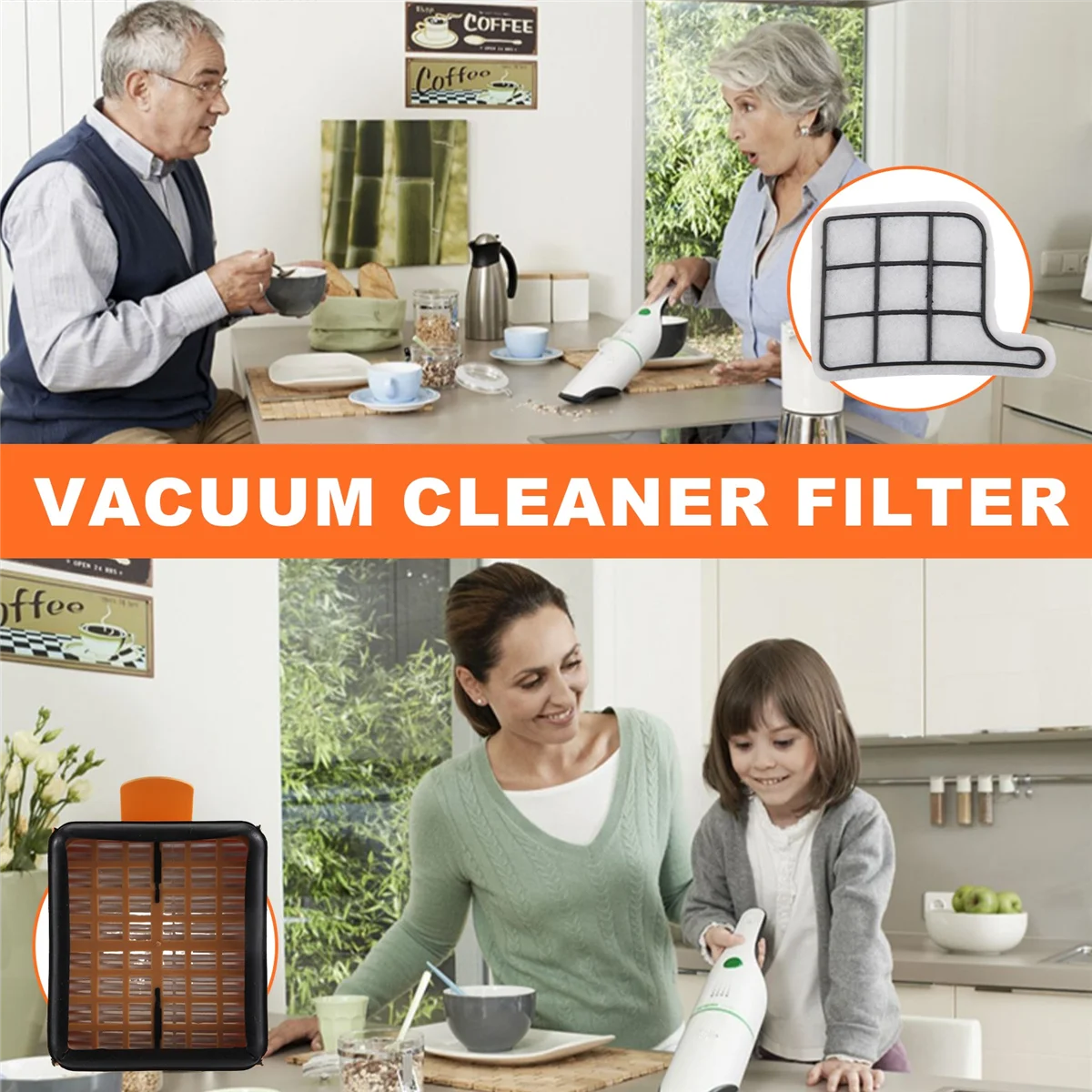 Наборы Zubehoer для Vorwerk - Kobold 135/136 / 135SC VK135 VK136 2 гигиенических фильтра + защиты