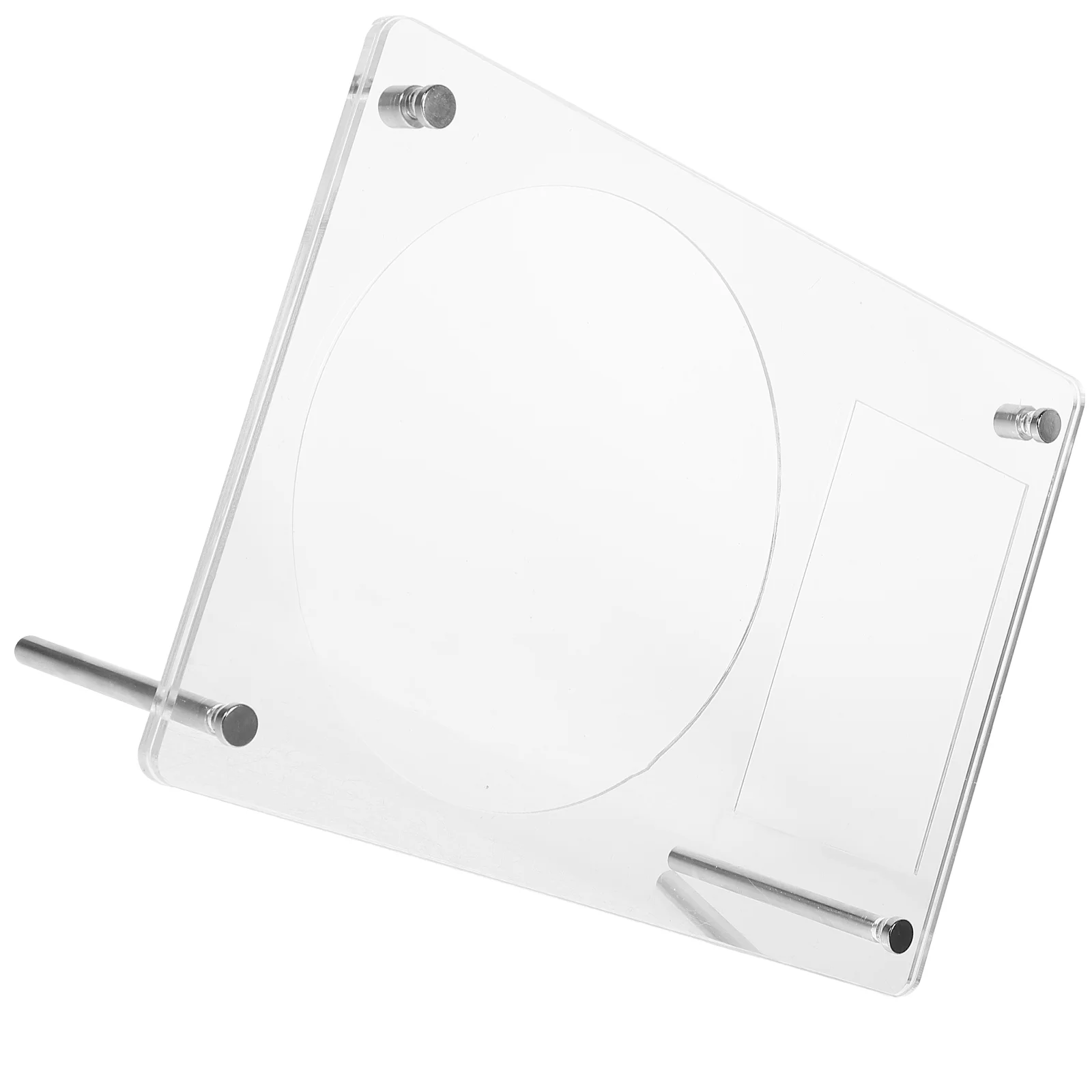 

Decor Photo Frame Disc Blank Acrylic White Aluminum Alloy Card Holder Made Picture Exquisite