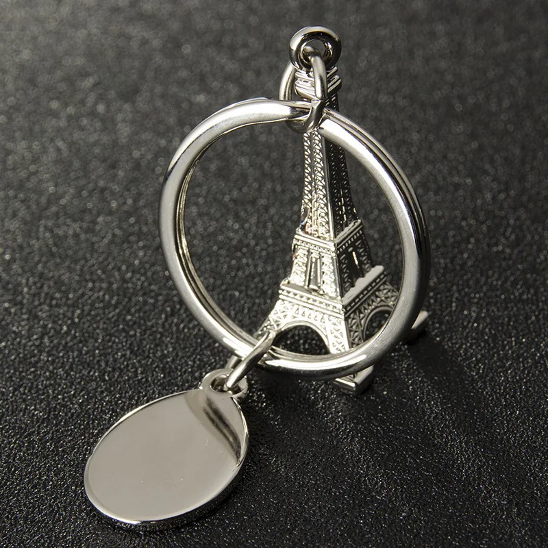 Винтажный металлический мини-брелок с Французской Эйфелевой башней Парижа для