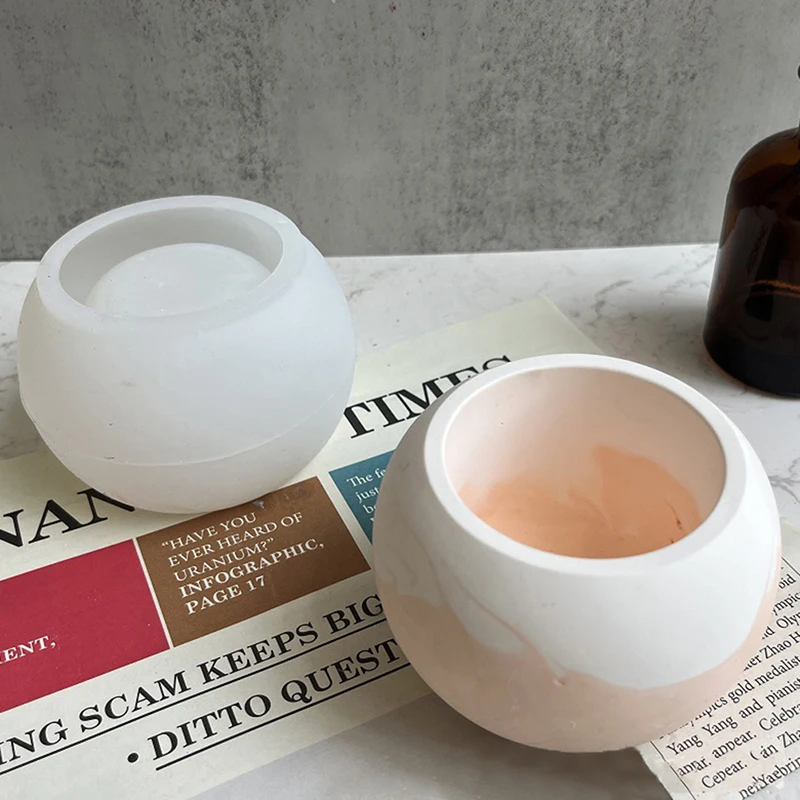 

1pc DIY Flowerpot Silicone Molds Fleshy Flowerpot Storage Box Gypsum Concrete Mould Candle Potted Crystal Epoxy Moulds