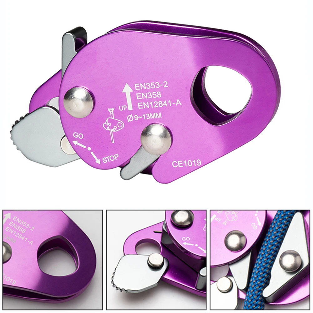 

22KN Safety Rope Grab Rock Tree Climbing Rappel Protector Climbing Fall Arrester Device Climbing Pulley Equipment Accessories