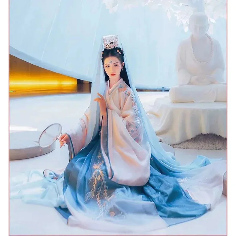 Фото Женское традиционное китайское платье Hanfu большого размера 6XL, костюм для Хэллоуина и карнавала, костюм для косплея для женщин плюс размер 7XL D5Yt0 №2