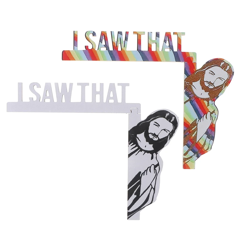 

1Pc Door Frame I Saw That Jesus Sign I Saw Jesus Door Sit Ornament Figurines Miniatures Christian Home Door Corner Decoration