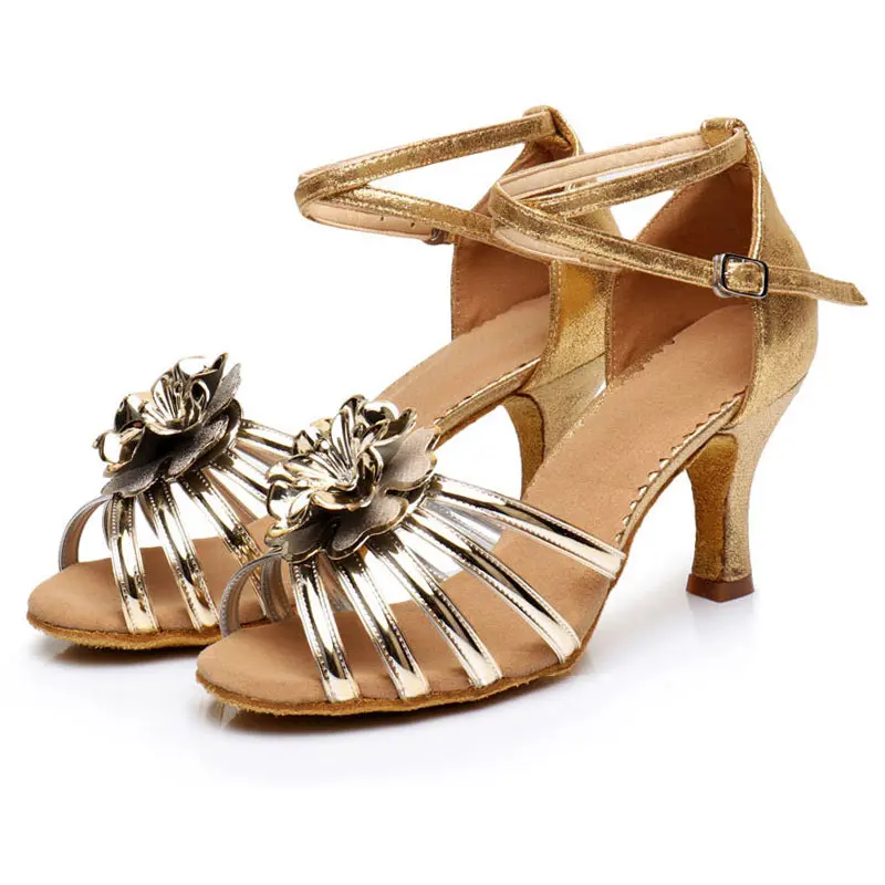 Women Latin Salsa Dance Shoes Girls Ballroom Dance Shoes High Quality PU Heel 5cm 7cm Soft Dancing Shoes Ladies Performance Shoe