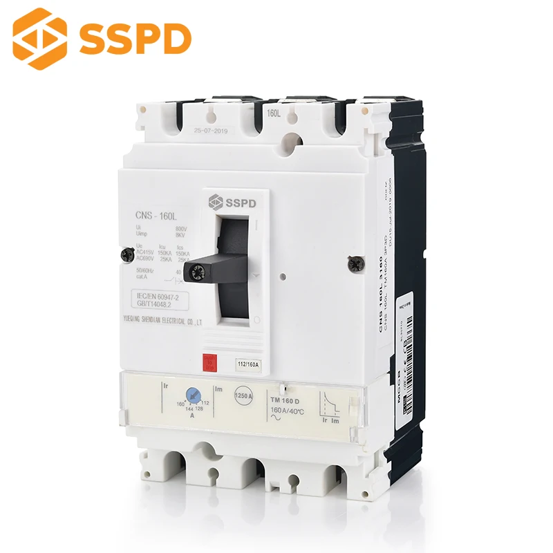 Фото Автоматический выключатель China SSPD, материал PA66, CNS 3P 160N 160A 690V 35kA, Etn, 3 фазы, конкурентная цена №4