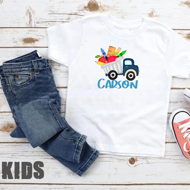 

Back To School T-Shirts Print Fashion Mommy and Me Clothes School Dump Truck Family Look Boys First Day of School Sets