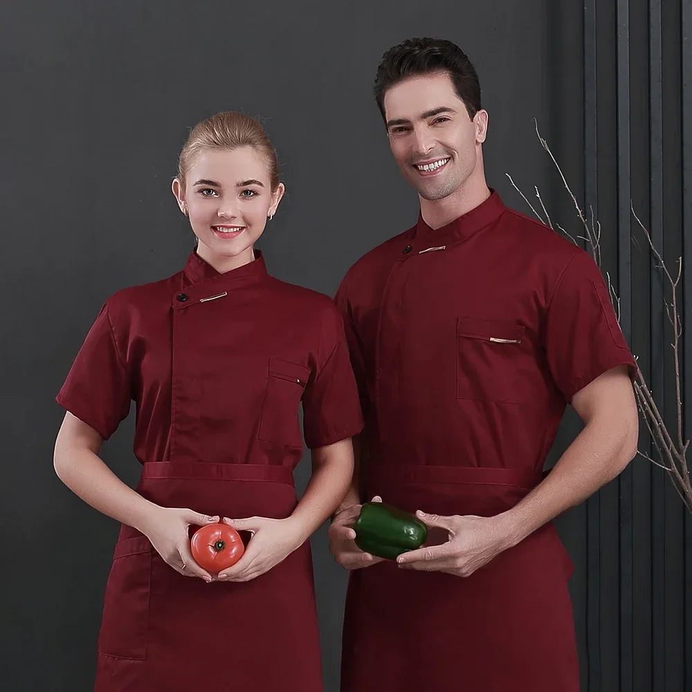 Женская Куртка Шеф-повара С Короткими Рукавами Дышащая Впитывающая Пот