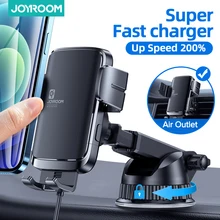 Joyroom 15W 차량용 휴대폰 홀더 무선 충전기, 안정적인 회전식 에어 벤트 대시보드 휴대폰 홀더 차량용 충전기 지원