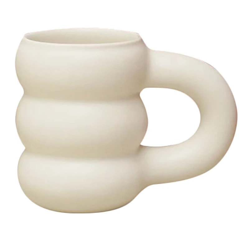 

1Pcs Creative Water Cup Ceramic Mug Nordic Big Coffee Mugs With Big Handrip Colored Ceramics Big Juice Mugs