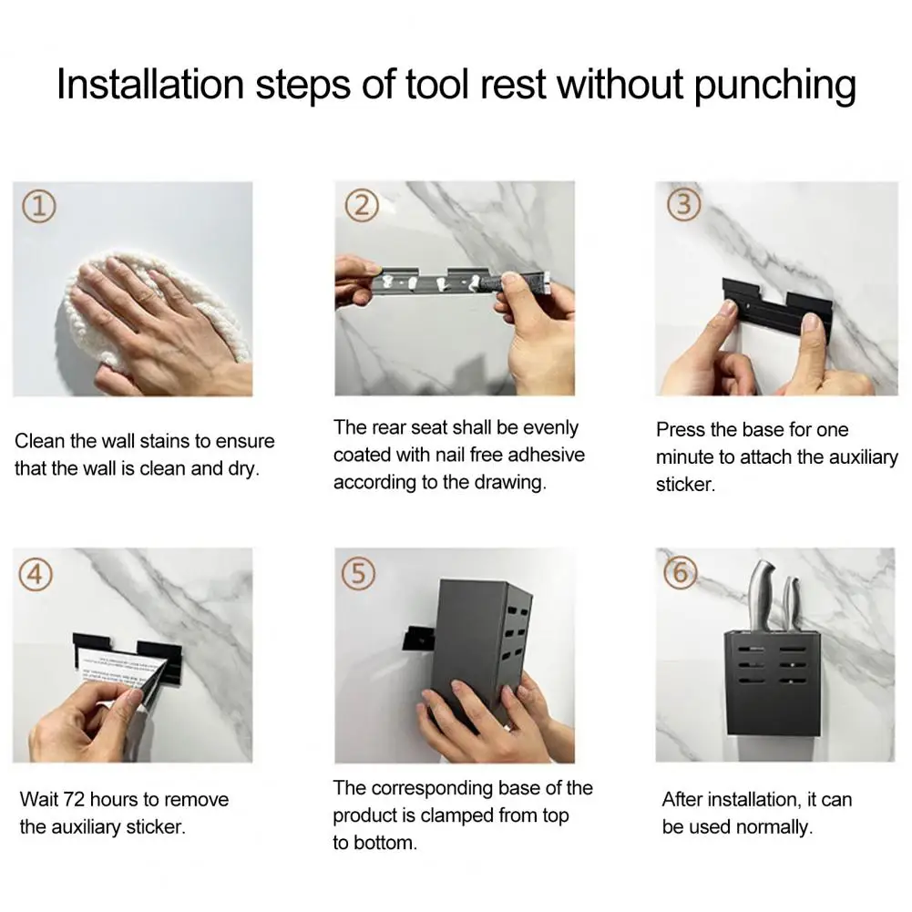 

Прочный режущий блок Настенный алюминиевый сплав износостойкий режущий блок стойкий к ржавчине режущий держатель для кухни