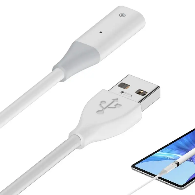 Charger Wire For Apples Pencil Adapter Charging Cable Cord For Apples Touchscreen Stylus Pen Male To Female Extension USB Cable