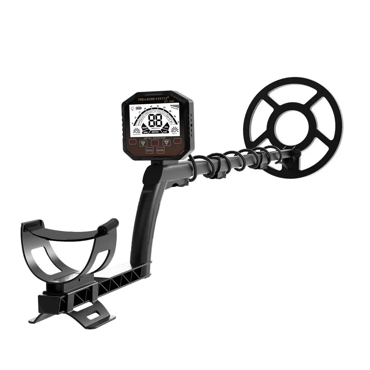 

Профессиональный Металлоискатель GT330 Для Поиска Сокровищ, 10-дюймовый Водонепроницаемый Подземный Сканер С ЖК-экраном