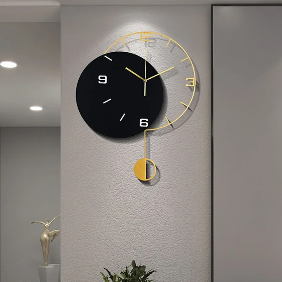 Настенные часы для гостиной украшение ручной подарок круглые дома золотые